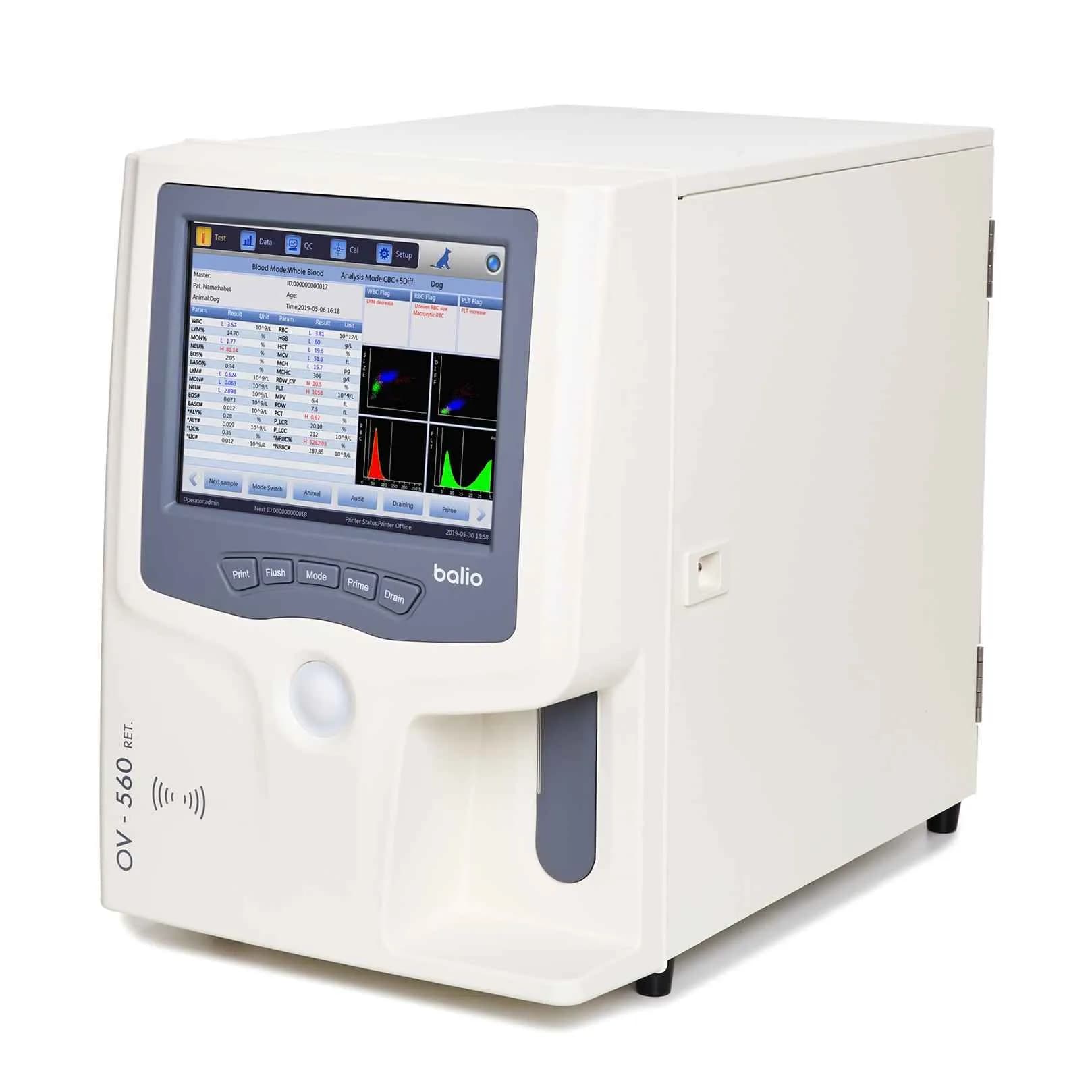 OV-560 RET – 5-Part Veterinary Hematology Analyzer with Reticulocytes